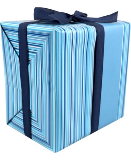 LOVLY® Cadeaupapier, 50cm, 200m, 80gr/m², Stripes, blauw