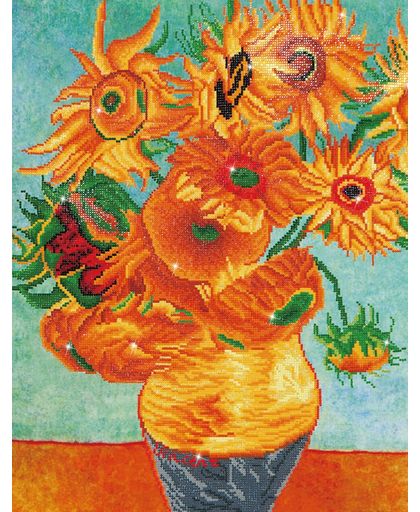 Diamond Dotz ® Painting Zonnebloemen Van Gogh (55,9 x 71,12 cm)