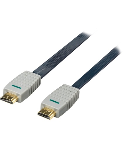 Bandridge platte HDMI 1.4 High Speed with Ethernet kabel met vergulde contacten - 1 meter