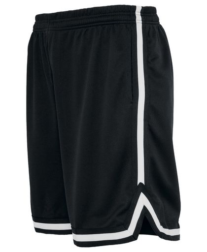 Urban Classics Stripes Mesh Shorts Broek (kort) zwart-wit