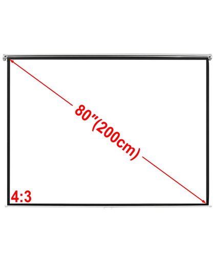 vidaXL Projectiescherm wit 160 x 123 cm (4:3 formaat)
