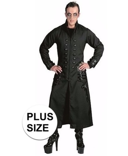 Halloween - Grote maten zwarte gothic/vampier jas verkleedkleding voor heren 56-58 (2xl/3xl)