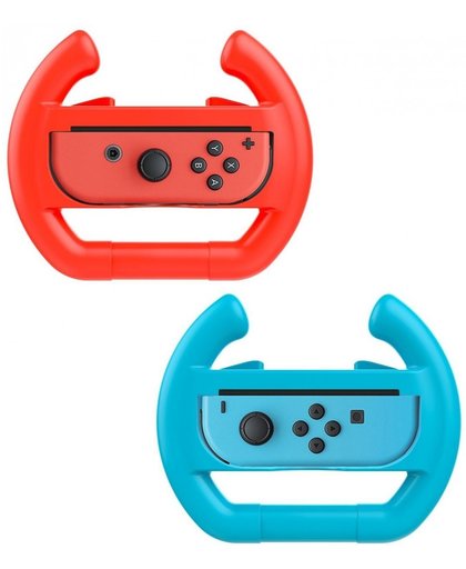 Nintendo Switch Stuur Controller Hoesje - rood/blauw