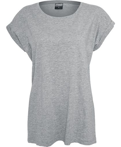 Urban Classics Ladies Extended Shoulder Tee Girls shirt grijs