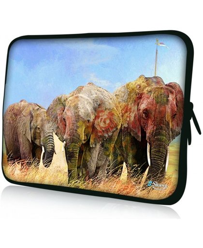 Sleevy 15,6  laptophoes olifanten
