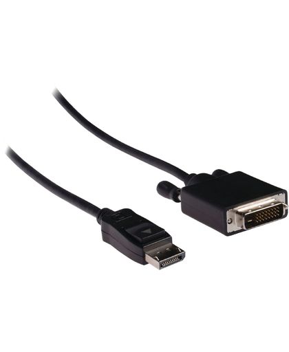 Valueline DisplayPort - DVI kabel DisplayPort male - DVI-D 24+1p male 3 meter - Zwart