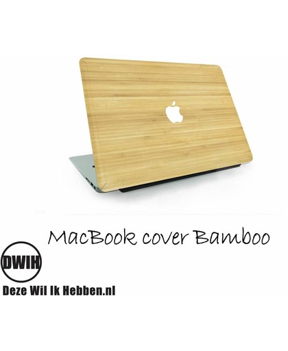 Echt houten cover voor de MacBook  Pro / Air 13 Retina, Bamboe