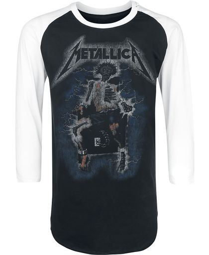 Metallica Ride The Lightning - Electric Chair Longsleeve zwart-wit