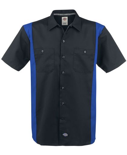Dickies Two Tone Work Shirt Overhemd zwart-blauw