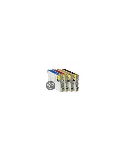Merkloos   Inktcartridge / Alternatief voor de Epson E-T615 / Zwart / Cyaan / Magenta / Geel / 3-pack