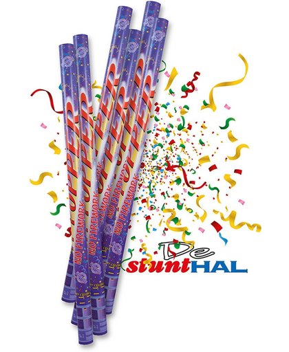 10 STUKS Party confetti shooters - shooter 100 cm / 1 meter - professioneel voorzien van CO2 patroon – party popper confetti kanon