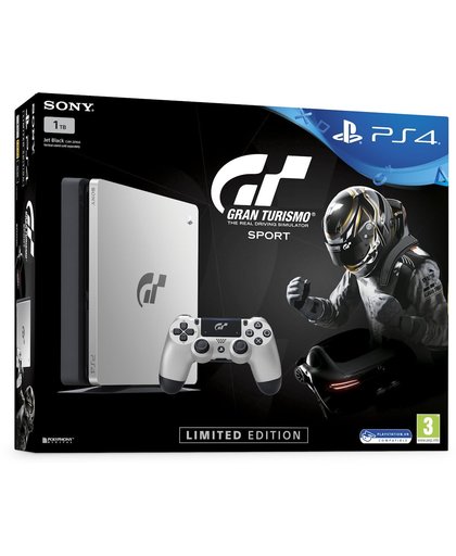 Sony PlayStation 4 Slim Gran Turismo Sport Console - Limited Edition Console - 1TB - PS4 Zilver/Zwart