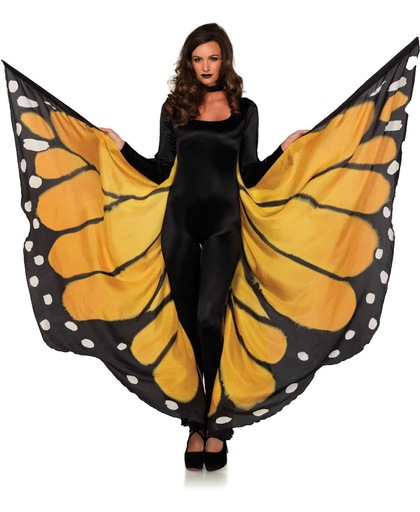 Leg Avenue 'festival vlinder vleugels' Model A2782 (oranje/zwart)