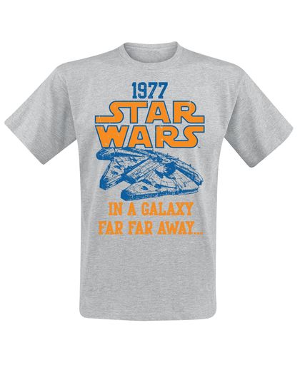 Star Wars 1977 - Millennium Falcon T-shirt grijs gemêleerd