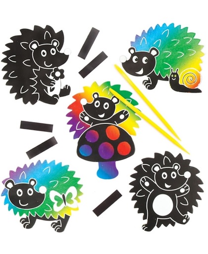 Egel-kraskunstmagneten. Leuke kinderknutsel- en decoratiesets voor jongens en meisjes (10 stuks per verpakking)