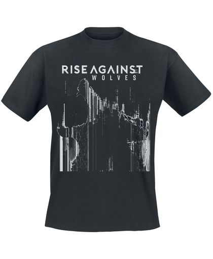 Rise Against Static Wolf T-shirt zwart