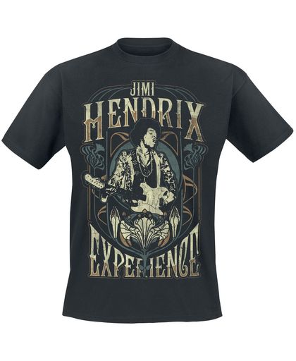 Hendrix, Jimi Art Nouveau T-shirt zwart