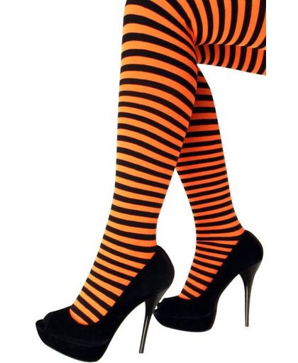 Panty streep oranje / zwart