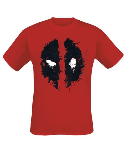 Deadpool Face T-shirt rood