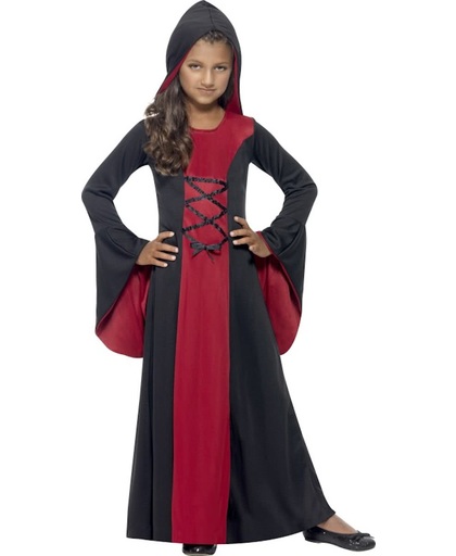 Vampieren kostuum | Jurk + cape | Halloweenkleding maat 152-158