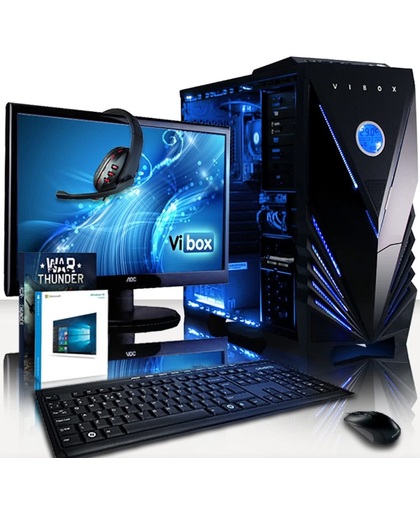 Vision 2SLW Game PC - 3.9GHz AMD 2-Core CPU, Gaming Desktop PC met 22" HD Monitor, Windows 10 OS, Levenslang Garantie (A4 Dual 2-Core Processor, 16 GB RAM, 2 TB Harde Schijf, 150MBs WiFi Adapter)