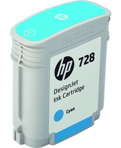 HP 728 cyaan DesignJet , 40 ml inktcartridge