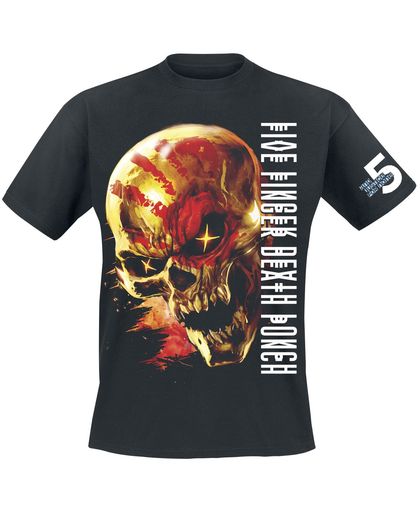 Five Finger Death Punch Justice For None Skull T-shirt zwart