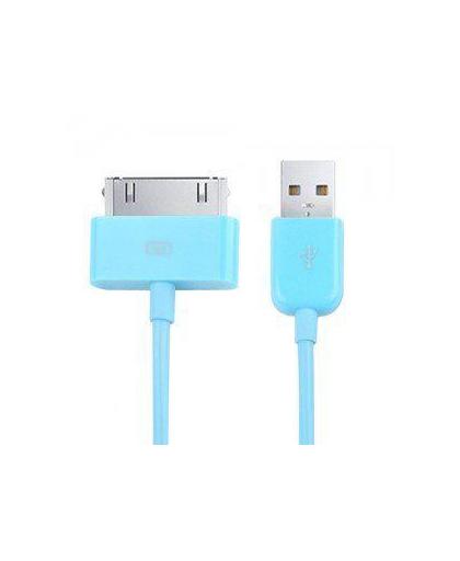USB Kabel (1m - iPhone 3, iPhone 4 Lichtblauw –  -)