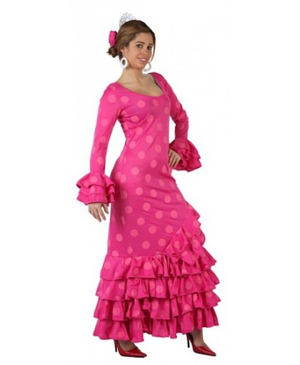 Roze Spaanse verkleedjurk Xl