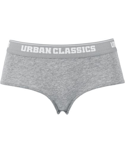 Urban Classics Ladies Logo Hipster 2-Pack Ondergoed set grijs