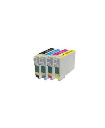 Merkloos   Inktcartridge / Alternatief voor de Epson E-T0715 / Zwart / Cyaan / Magenta / Geel / 2-pack