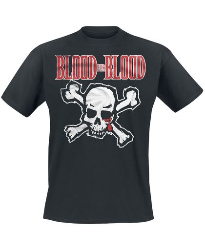 Blood For Blood Skull T-shirt zwart