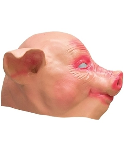 Dieren masker varken van latex - volwassenen - gezichtsmasker