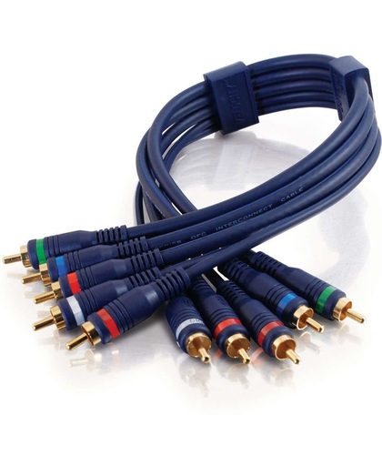 C2G 1m Velocity Component Video/RCA-Type Audio Combination Cable 1m 5 x RCA 5 x RCA Zwart component videokabel (YPbPr)