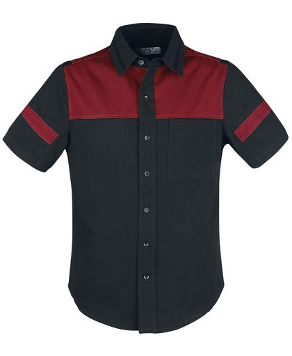 R.E.D. by EMP Hard Decisions Overhemd zwart-rood