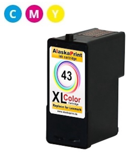 Lexmark nr 43 XL (18YX143E) inktcartridge (met chip) / Kleur (huismerk)
