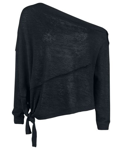 Urban Classics Ladies Asymetric Sweater Girls trui zwart