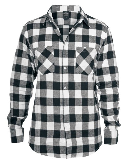 Urban Classics Checked Flannel Overhemd zwart-wit