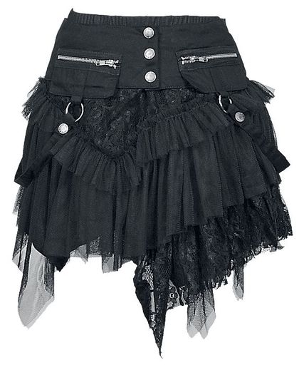 KuroNeko Cat Skirt Minirok zwart