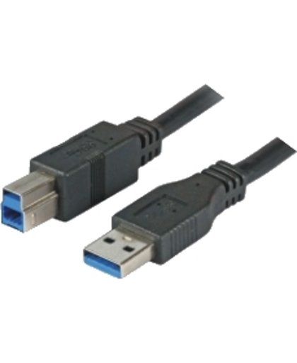M-Cab USB A - USB B M/M 1.8 m 1.8m USB A USB B Mannelijk Mannelijk Zwart USB-kabel