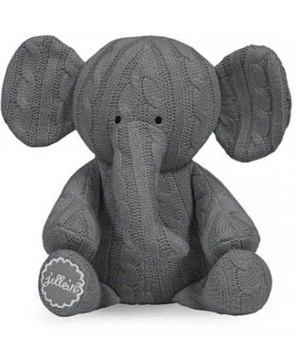 Jollein Cable - Knuffel Olifant - Grijs