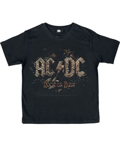 AC/DC Rock Or Bust Kindershirt zwart