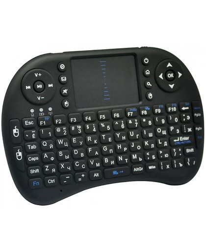 Wireless Mini draadloos toetsenbord met Airmouse   Zwart