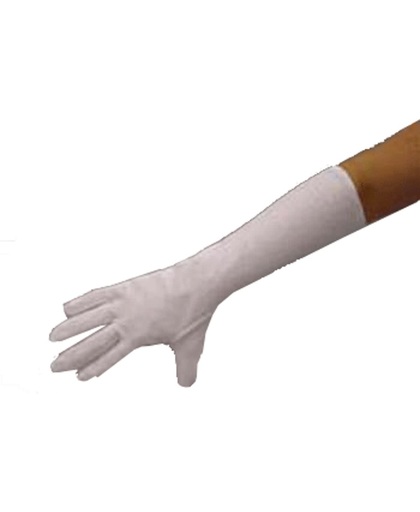 Witte lange handschoenen M