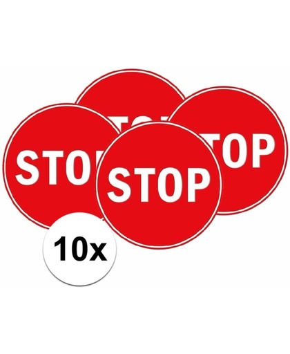 10x Stopbord stickers 15 cm