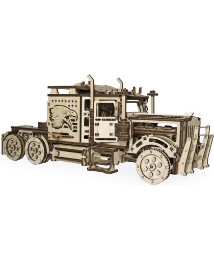 Wood Trick Truck met Oplegger - Houten Modelbouw