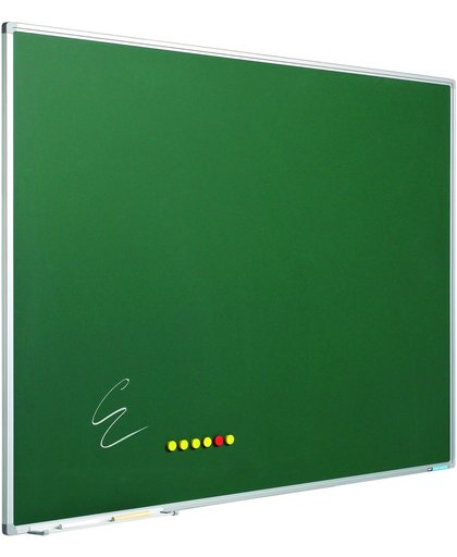 Krijtbord Softline profiel 8mm, emailstaal groen