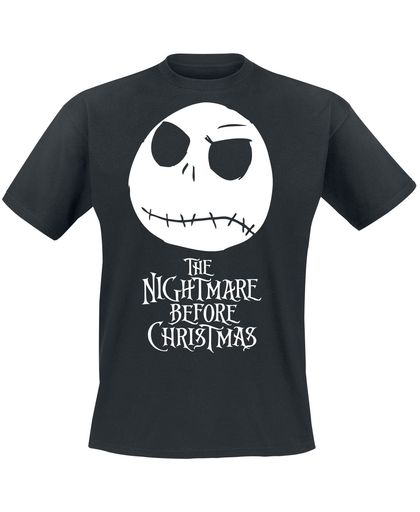 The Nightmare Before Christmas Jack Head T-shirt zwart