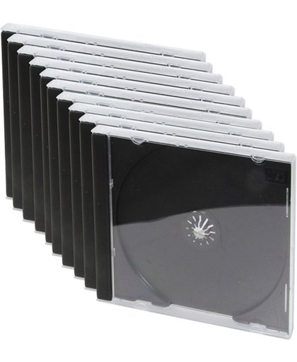 CD/DVD Jewel cases - 10 stuks / zwart