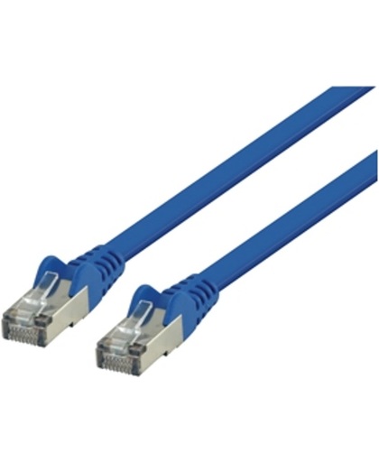 FTP CAT6 platte netwerkkabel 1,00 m blauw